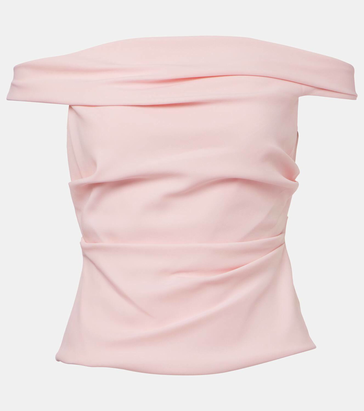 The Sei Draped off-shoulder crêpe corset