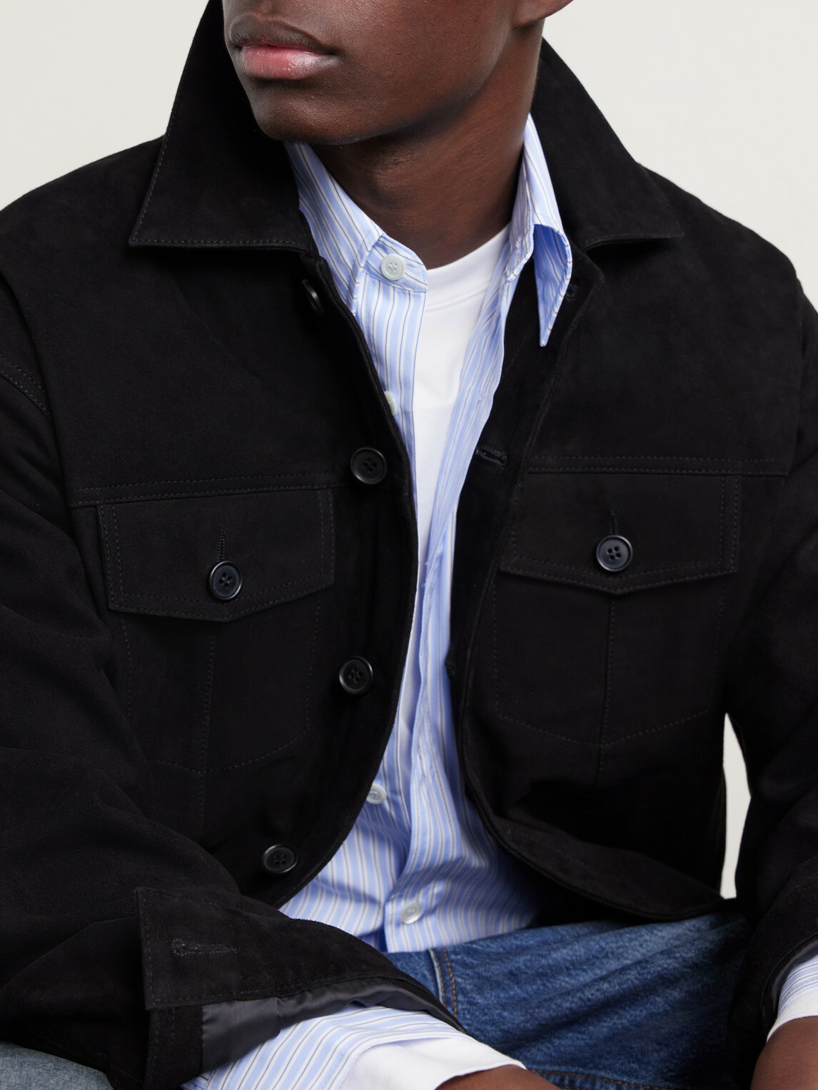 NN07 - Roy 90031 Suede Jacket - Black