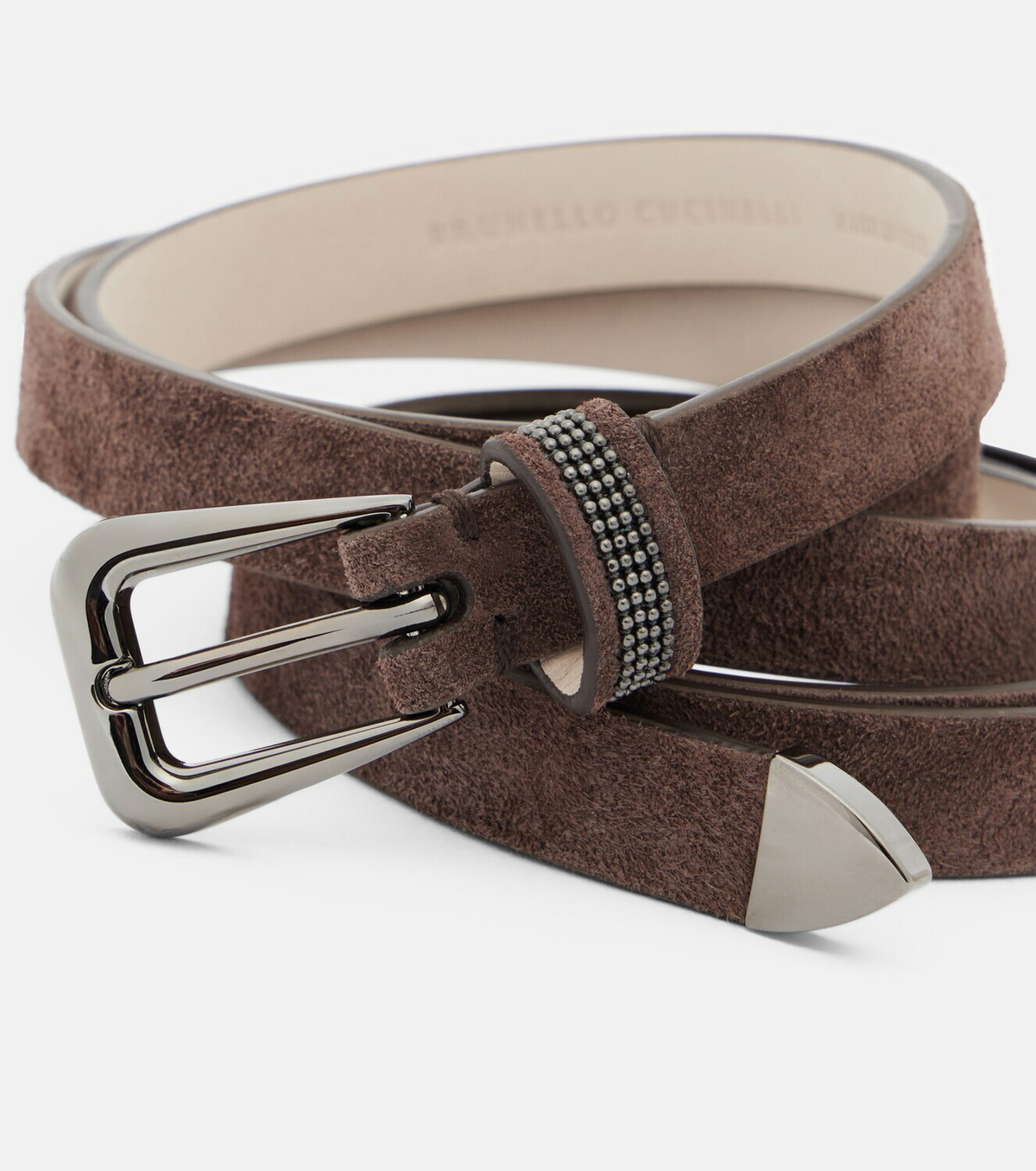 Brunello Cucinelli Monili suede belt