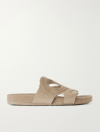 LOEWE - Paula's Ibiza Ease Monogram Suede Slides - Neutrals
