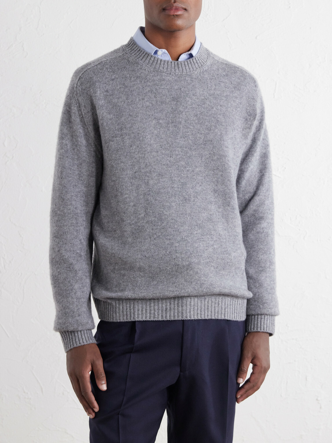 Boglioli - Wool and Cashmere-Blend Sweater - Gray