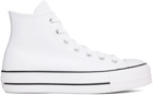 Converse White Leather Chuck Taylor All Star Platform Sneakers