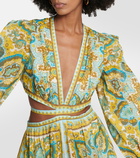 Zimmermann Halcyon cutout paisley midi dress