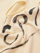 Gallery Dept. - Cropped Distressed Logo-Print Cotton-Jersey Tank Top - Neutrals