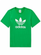 adidas Originals - Logo-Print Cotton-Jersey T-Shirt - Green