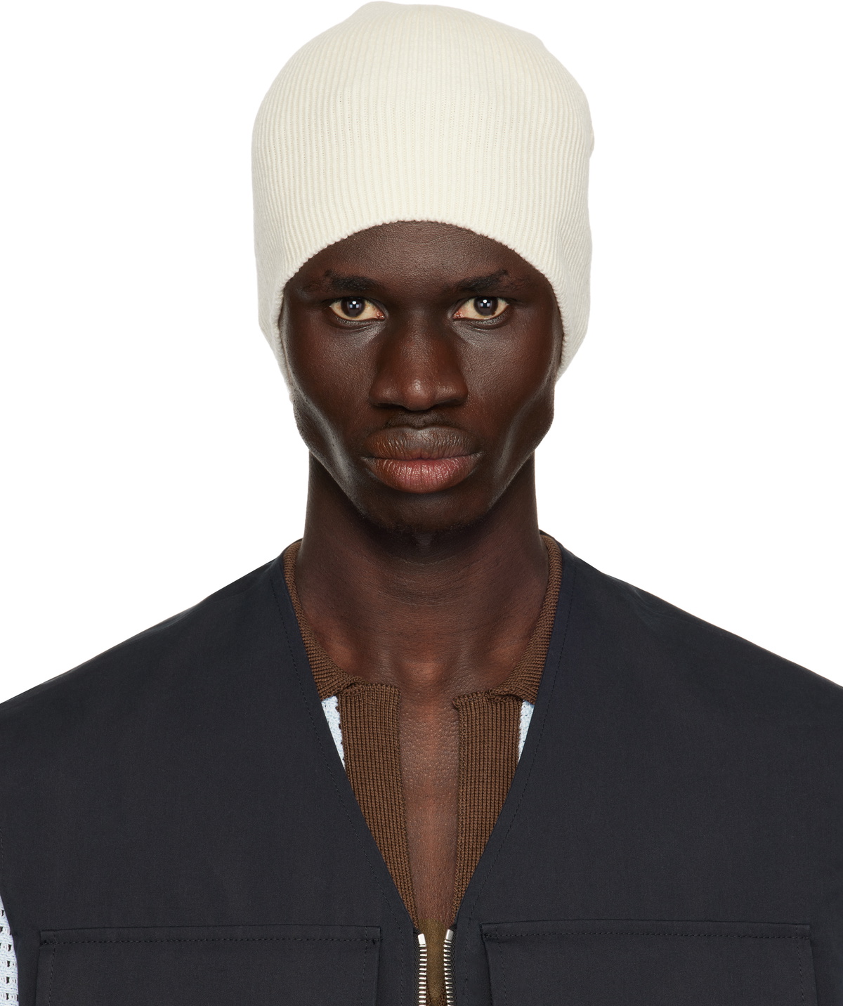 Jil Sander Green Silk Beanie Jil Sander