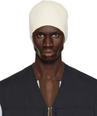 Jil Sander Off-White Rib-Knit Beanie