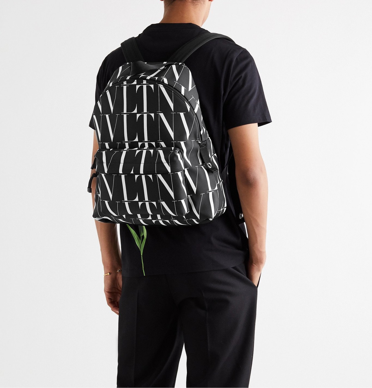 V-Logo Black Canvas Backpack VLogo Canvas Backpack Men - Valentino Garavani - Men | WE IN  main image 2