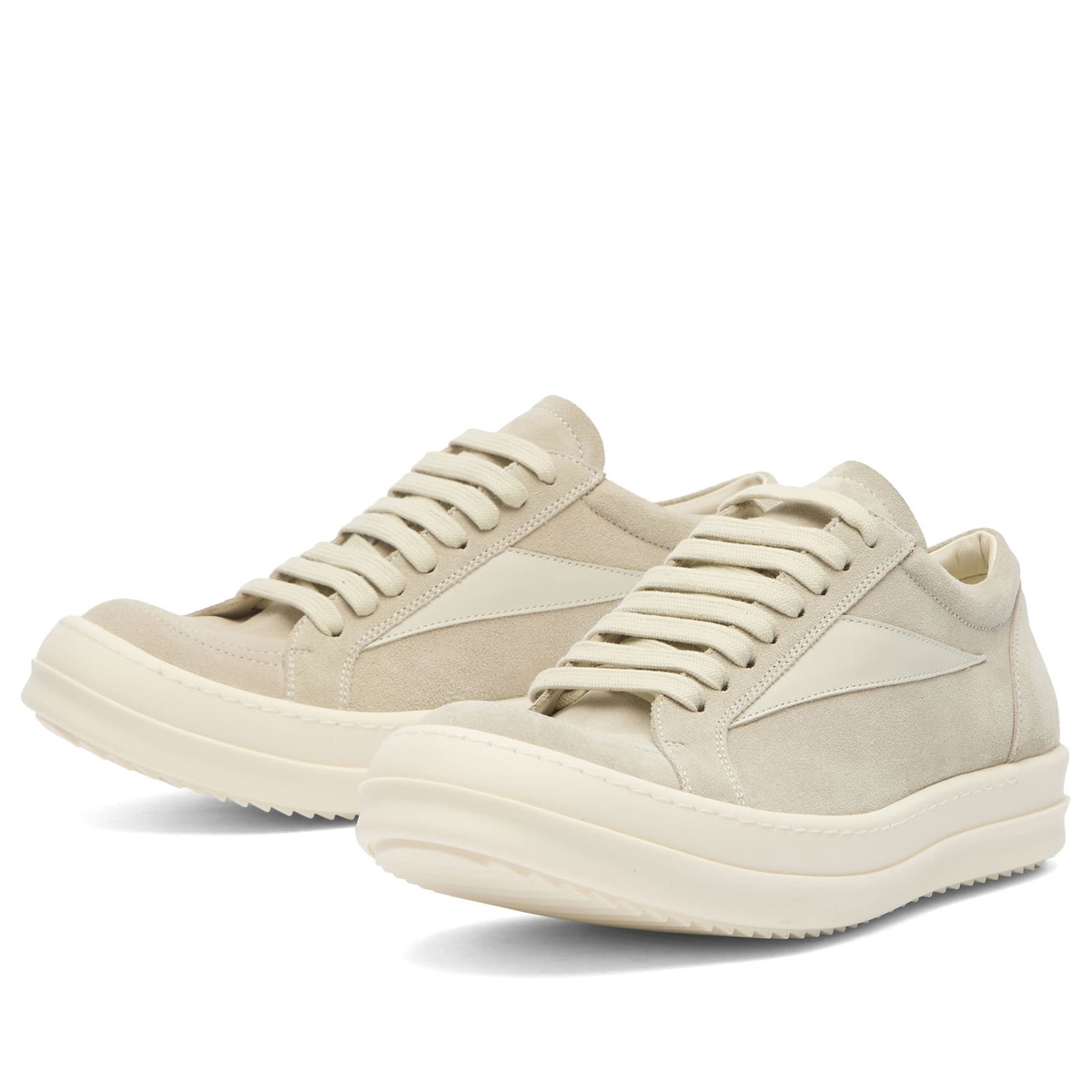 Rick Owens Women's Vintage Sneaks in Pearl/Dirty Milk/Milk