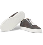Brunello Cucinelli - Full-Grain Leather-Trimmed Nubuck Sneakers - Light brown