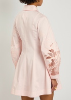 Clea Indra Cotton Mini Shirt Dress Light Pink
