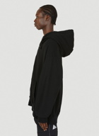 Double Zip Hooded Sweatshirt in Black