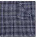 Oliver Spencer - Checked Cotton Pocket Square - Blue