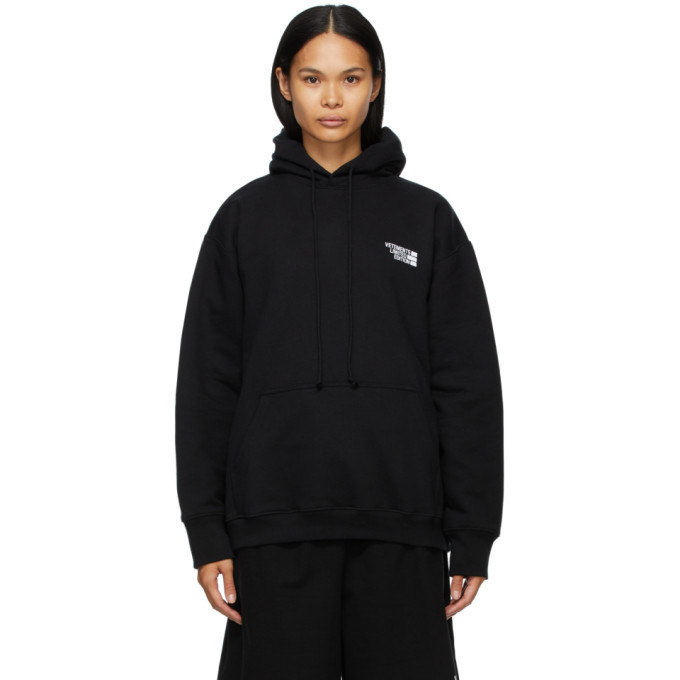 VETEMENTS: Black 'My Name Is Vetements' Hoodie