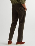 Rubinacci - Modluca Straight-Leg Pleated Cotton-Corduroy Trousers - Green