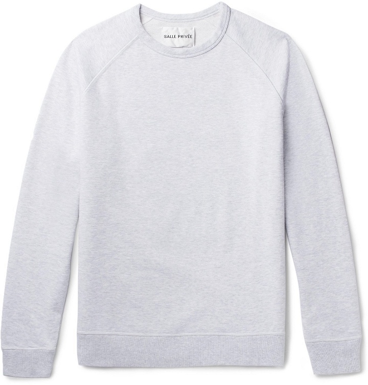 Photo: SALLE PRIVÉE - Cole Mélange Loopback Cotton-Jersey Sweatshirt - Gray