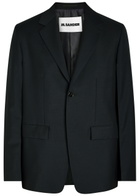 Jil Sander Wool Blazer Dark Blue