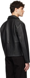 Sunflower Black Short Leather Jacket