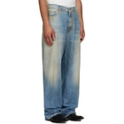 MM6 Maison Margiela Blue Straight-Leg Jeans