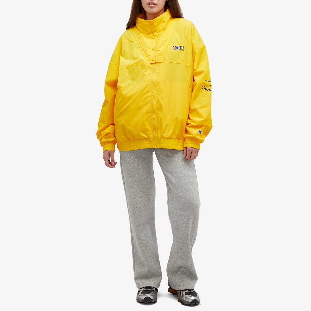 Champion Women's x Guizio Windbreaker in Yellow Cab