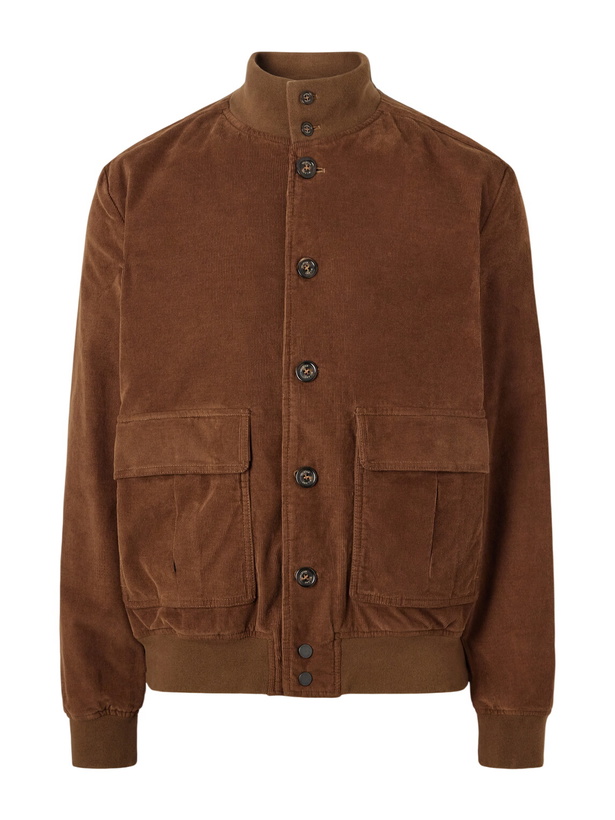 Photo: Valstar - Valstarino Cotton-Blend Corduroy Bomber Jacket - Brown