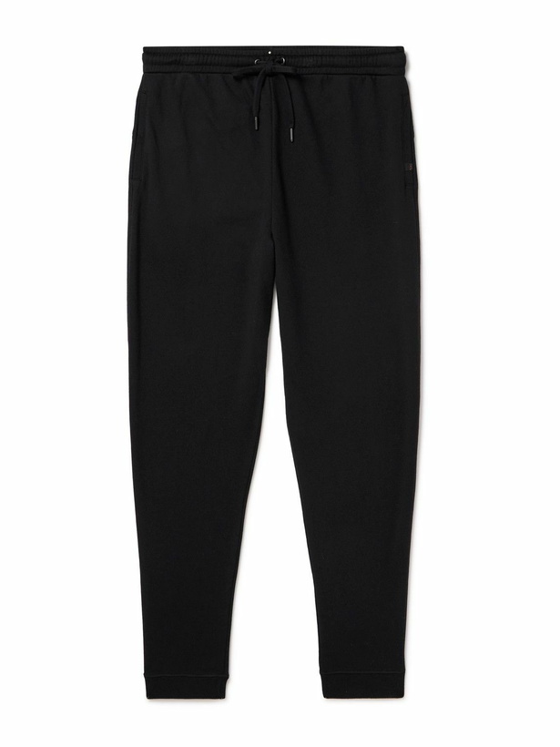 Photo: Derek Rose - Quinn 1 Tapered Cotton and Modal-Blend Jersey Sweatpants - Black