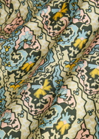 Tory Burch Printed Silk Midi Wrap Skirt Blue