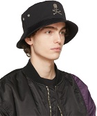 mastermind JAPAN Black Embroidered Bucket Hat