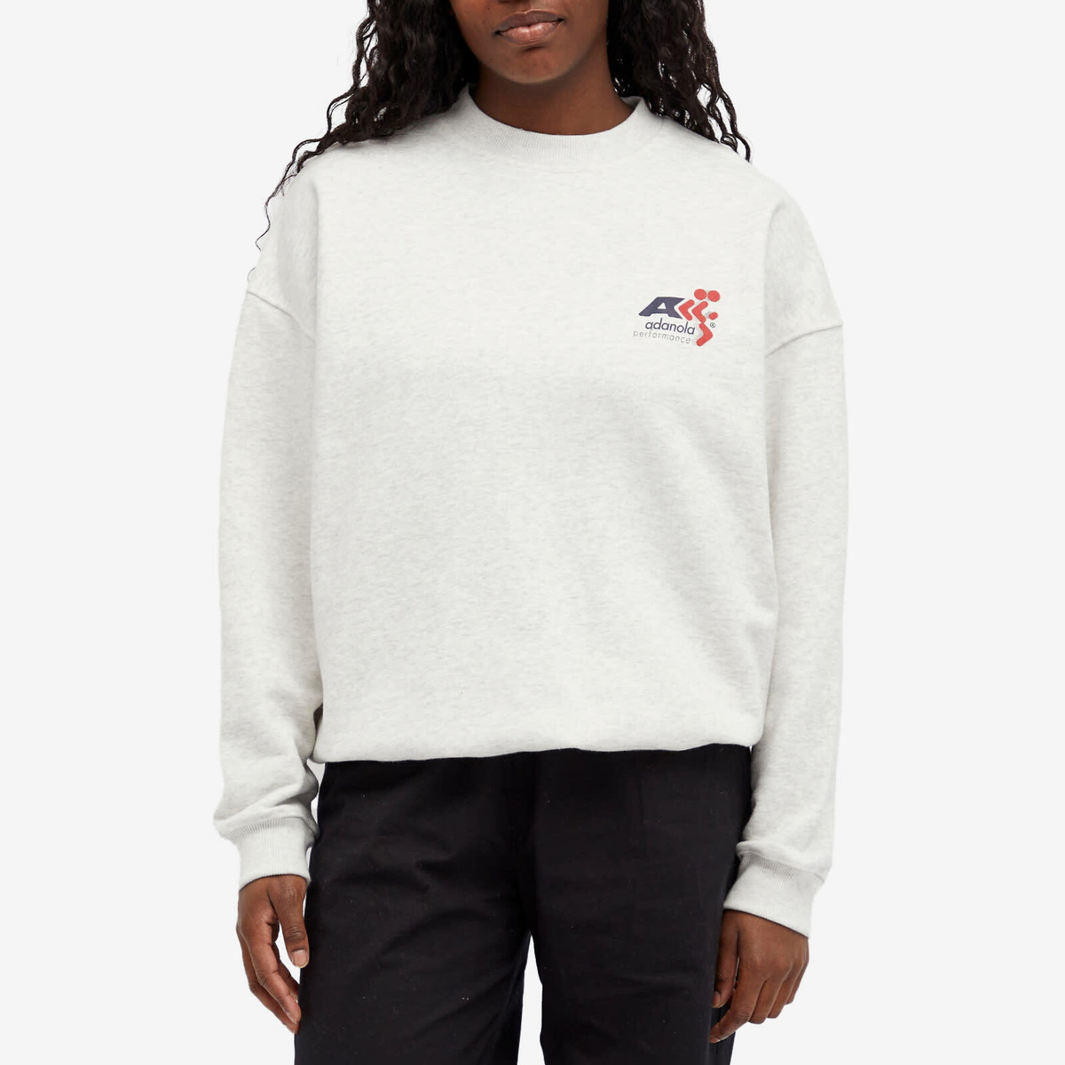 Adanola Women's Vintage Sports Oversized Sweatshirt in Light Grey