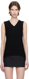 Fax Copy Express Black V-Neck Vest