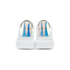 Alexander McQueen White Holographic Oversized Sneakers