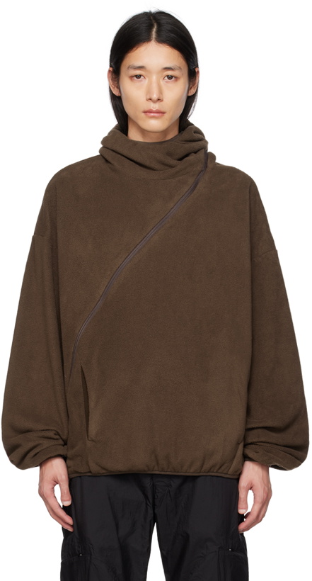 Photo: POST ARCHIVE FACTION (PAF) SSENSE Exclusive Brown Hoodie