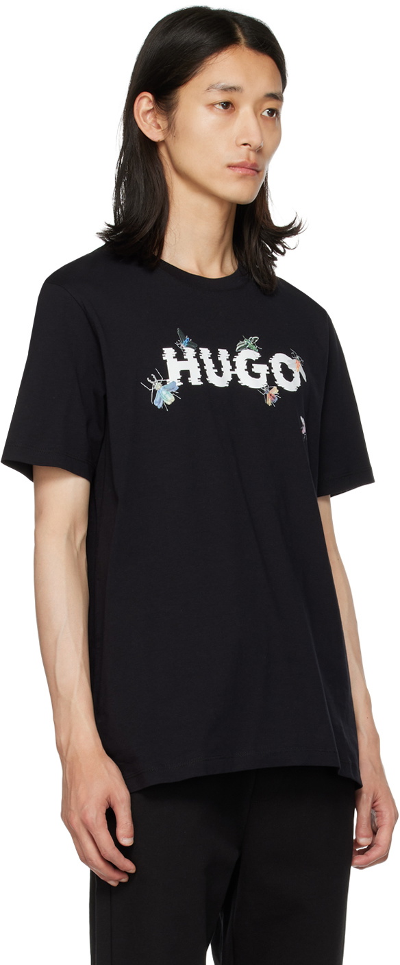 Hugo Black Printed T-Shirt