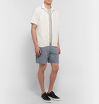 Club Monaco - Baxter Slim-Fit Stretch Linen and Cotton-Blend Shorts - Blue