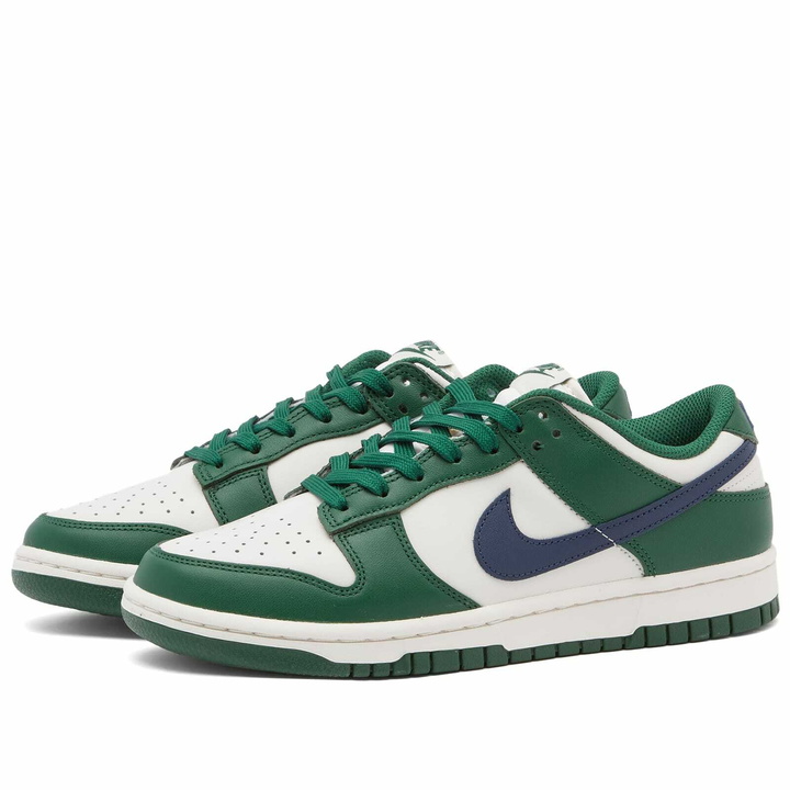 Photo: Nike Men's W DUNK LOW Sneakers in Gorge Green//Midnight Navy/Phantom