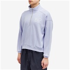 Sporty & Rich Men's 94 Country Club Quarter Zip Sweat in Chambray/White