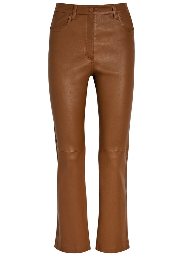 Photo: Joseph Duke Straight-leg Leather Trousers Rust