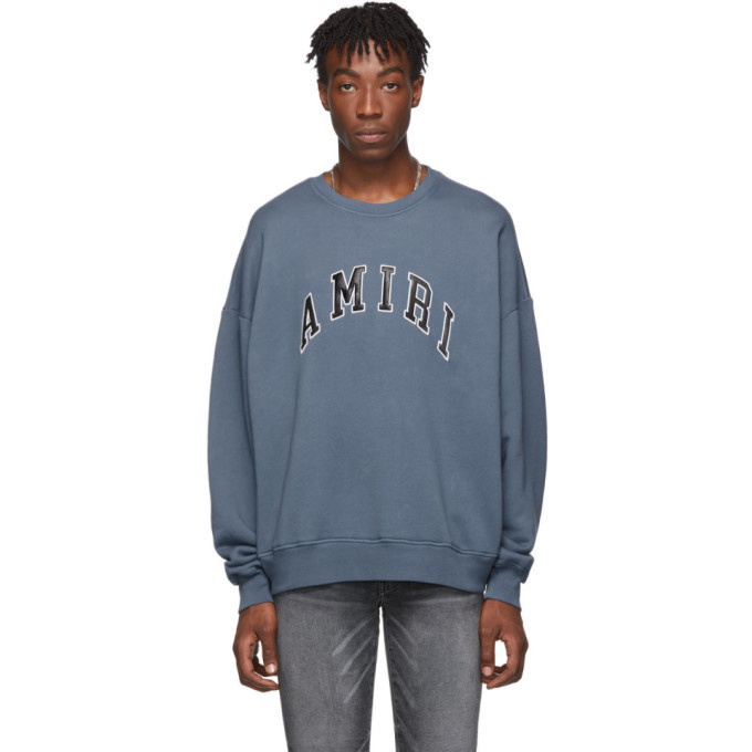 Photo: Amiri Blue College Logo Sweatshirt