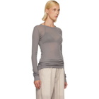 Rick Owens Gray Tower Rib LS T-shirt