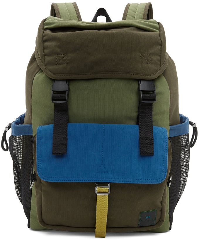 Photo: PS by Paul Smith Green Canvas Backpack