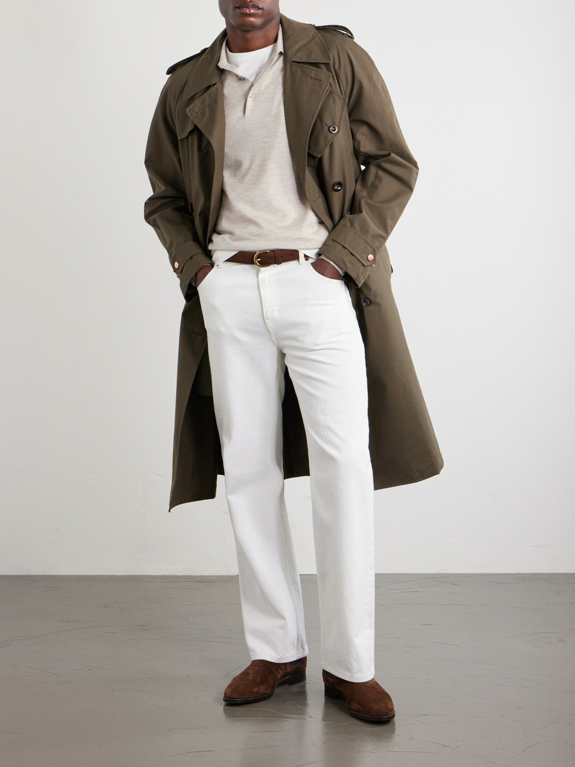 FEDELI - Sportman Cashmere and Silk-Blend Polo Shirt - Gray