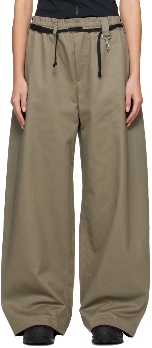 Reese Cooper Brown Canvas Cargo Trousers Reese Cooper