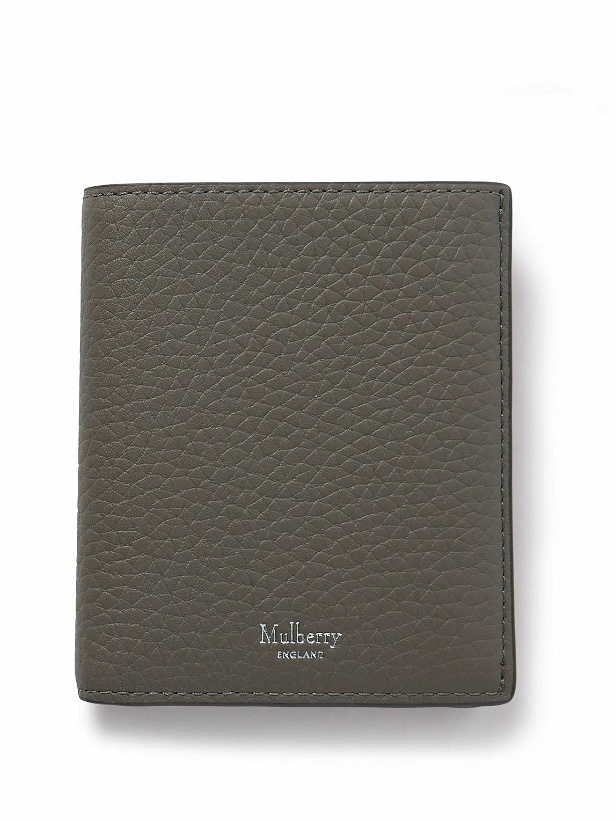 Photo: Mulberry - Logo-Print Full-Grain Leather Trifold Wallet