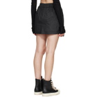 Rick Owens DRKSHDW Black Tower Fog Denim Miniskirt