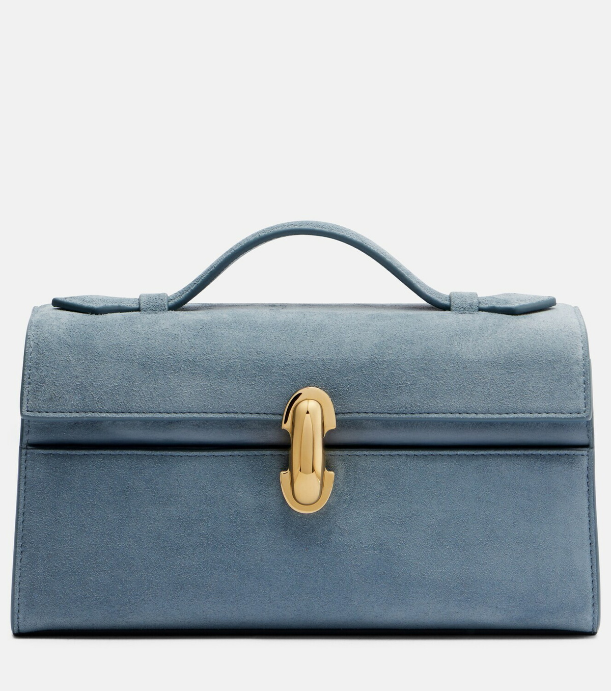 Savette Symmetry Pochette Mini suede top-handle bag