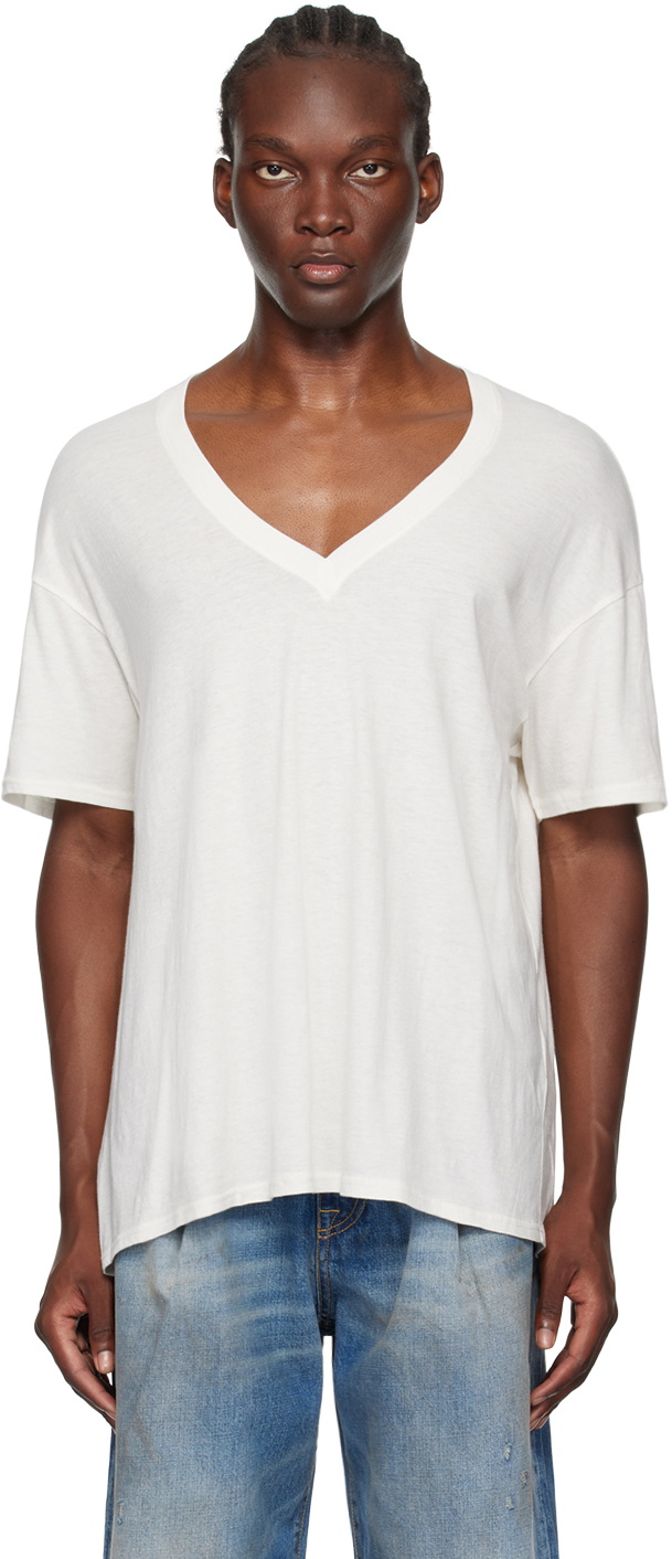 R13 Off-White Destroyed Boy T-Shirt R13