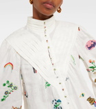 Alémais Atticus embroidered linen blouse
