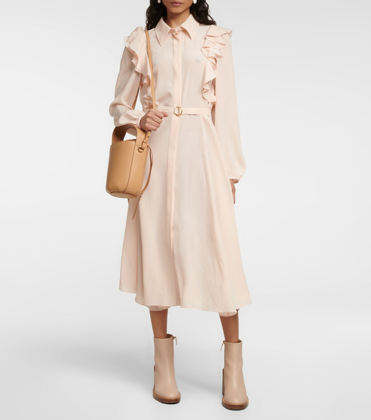ハンドバッグ Chloe Sense Bucket Bag 2Way Beige Chloe - Sense Small leather bucket bag Chloe