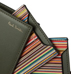 PAUL SMITH - Pivot Striped Leather Cardholder - Green