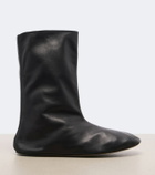 The Row Esther leather mid-calf boots